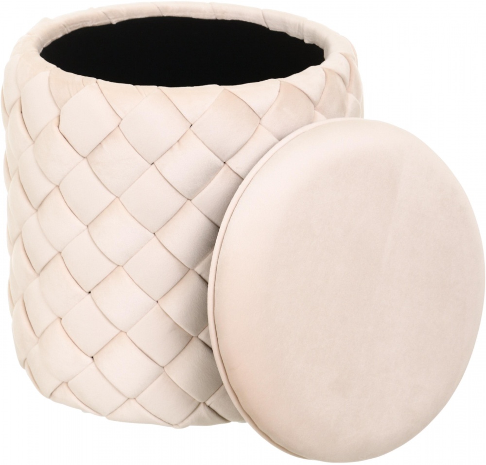 Сундук-пуф Sensio для хранения Linea 375х415х375 мм айвори (HS-CR1S)