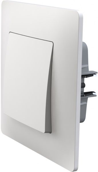 Выключатель одноклавишный Plank Electrotechnic Classic/Nordic без подсветки 10 А 250В белый PLK0111031