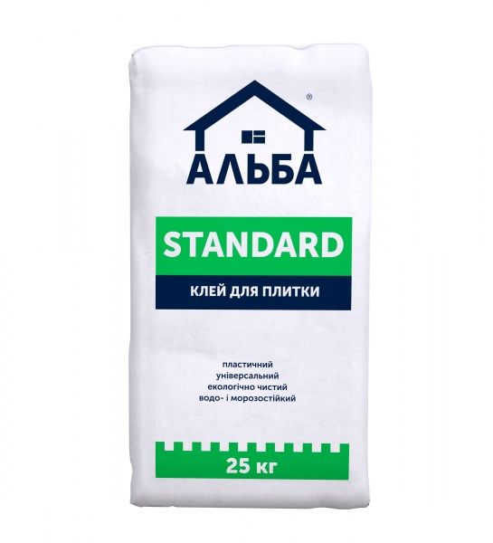 Клей для плитки АЛЬБА STANDART 25кг