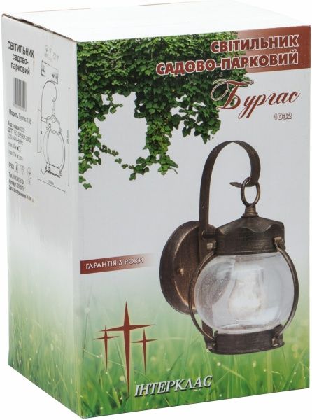 Светильник садовый Интеркласс Бургас 136Н E27 40 Вт бронзовый 1032 