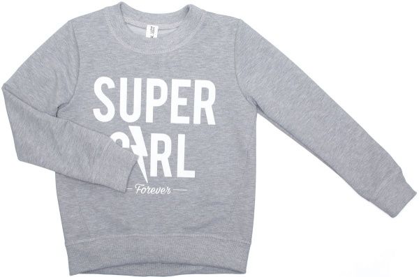 Свитшот Маленькие люди 10 р.146 серый меланж 