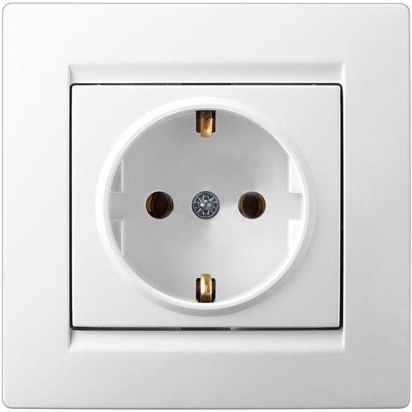 Розетка із заземленням UP! (Underprice) One без кришки білий 706-0202-122B