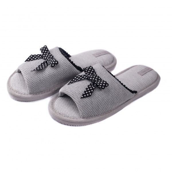 Тапки домашние Twins HS-VL бант р. 36-37 серый 