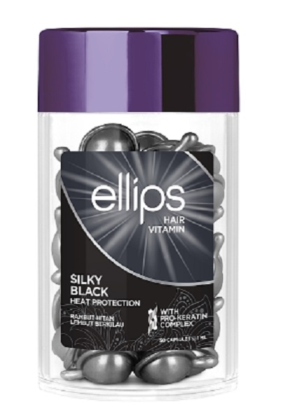 Олія Ellips PRO-KERATIN COMPLEX Silky Black для темного волосся 50 мл