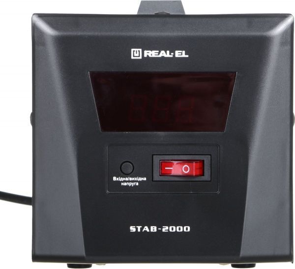 Стабилизатор напряжения REAL-EL STAB-2000, black (REAL-EL)