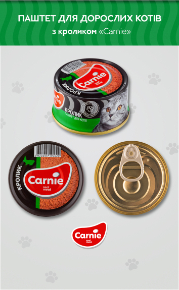 Паштет консервований для котів Carnie з кроликом 90 г