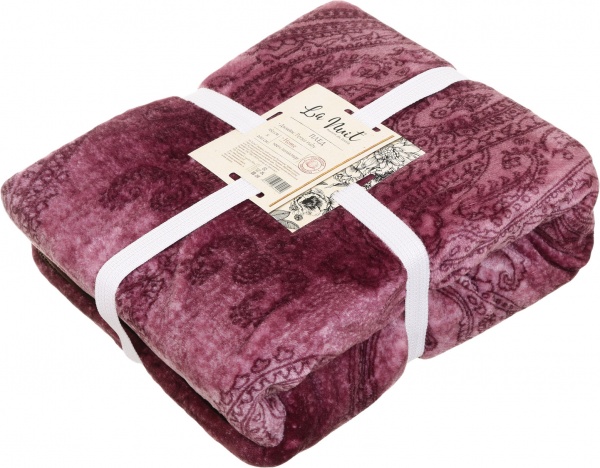 Плед Frannel Persis Ruby 160x200 см бордовый La Nuit 