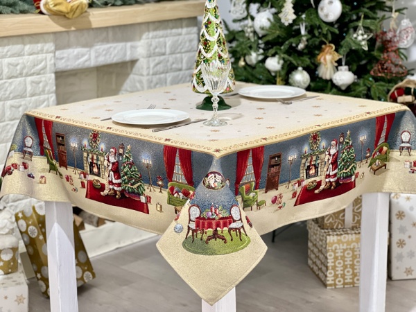 Скатерть Новогодняя сказка 160x250 см Limaso 