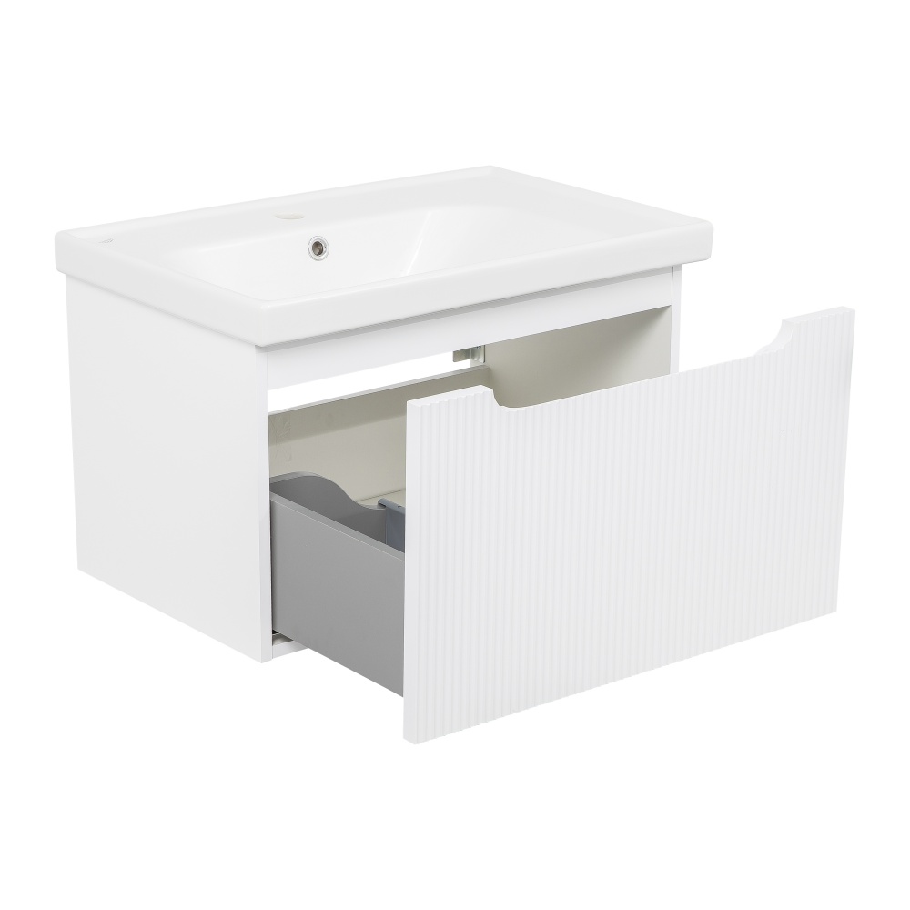 Тумба підвісна Aqua Rodos МОДЭНА з умивальником Frame 70 см