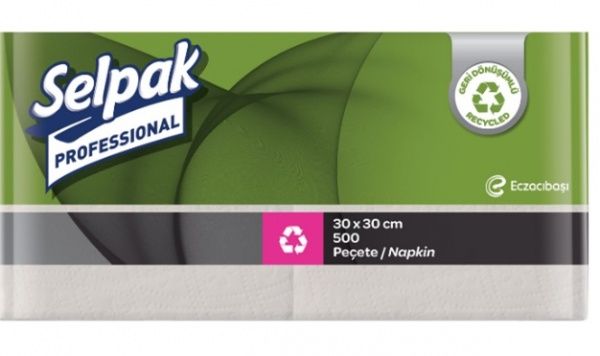 Салфетки столовые Selpak Professional Eсо 30х30 см 500 шт.