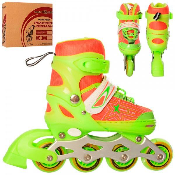 Роликові ковзани A4138-S-GR р. 31-34 зелений
