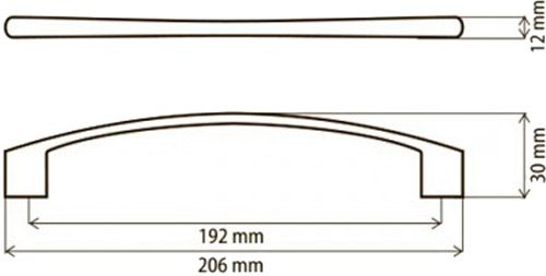 Ручка-скоба D-001 G2 192 мм хром DC 67070