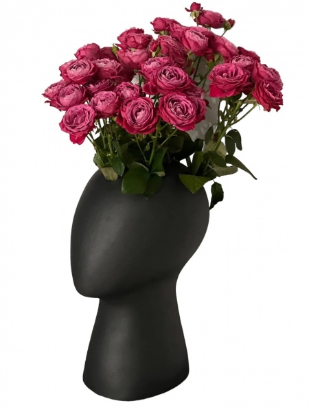 Ваза керамическая Nana ceramics Безлика 43 см черный муар