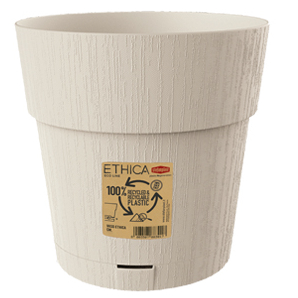 Горшок пластиковый Stefanplast Ethica 15x15 см круглый 1,5 л белый (68000) 