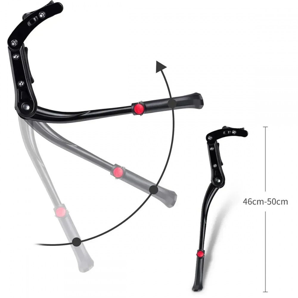 Подножка велосипедная ROCKBROS JC1005BK черный