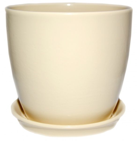 Горщик керамічний Сонет преміум круглий 0,5л бежевий 