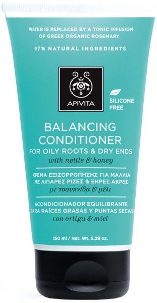 Кондиціонер для волосся Apivita для волосся з жирними коренями і сухими кінчиками з кропивою та прополісом 150 мл