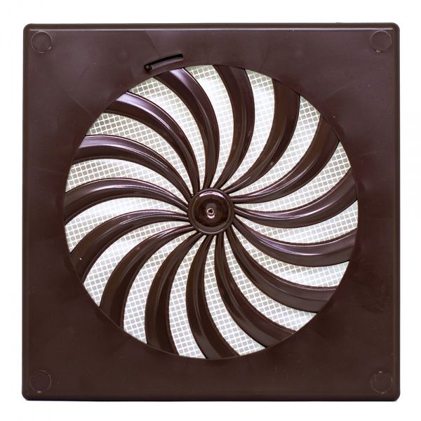 Решетка для вентиляции К-18К 180x180 мм пластик коричневый 