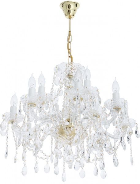 Люстра підвісна Crystal Life 12x40 Вт E14 золото A2320LM-4-8GO 