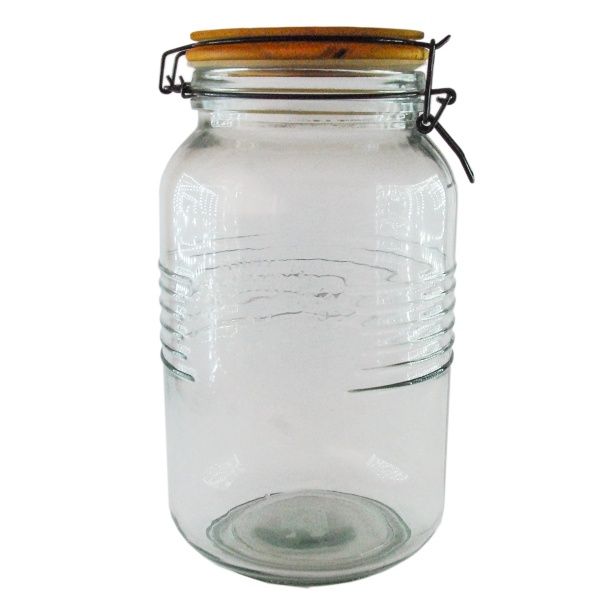 Банка із застібкою 3 л з дерев'яною кришкою 212863-WL Old Fashioned