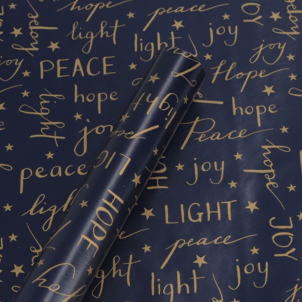 Бумага для упаковки фольгированная черная MX62720 70x200 см 