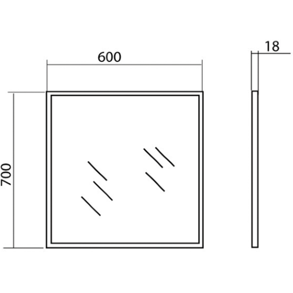 Зеркало Aqua Rodos Акцент 60 см АР000001212
