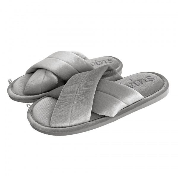 Тапки домашние женские HS-VL велюровые с прошивкой (Х) 9234 р.36/37 серый 