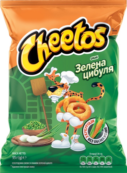Снеки Cheetos Кукурузные со вкусом зеленого лука 55 г