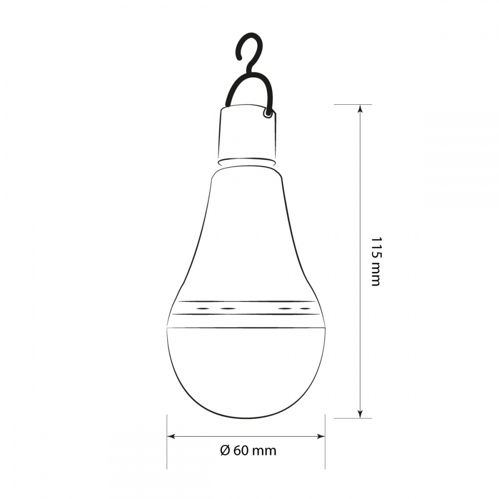 Лампа аккумуляторная LED LIGHT SET BULB 7 Вт A60 E27 220 В 4500 К
