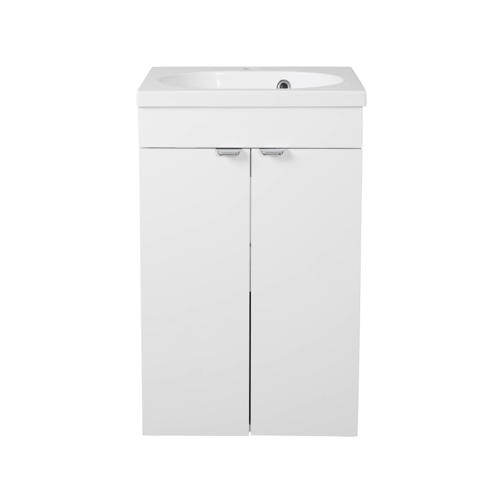 Тумба RIO білий мат з умивальником Status 44 см
