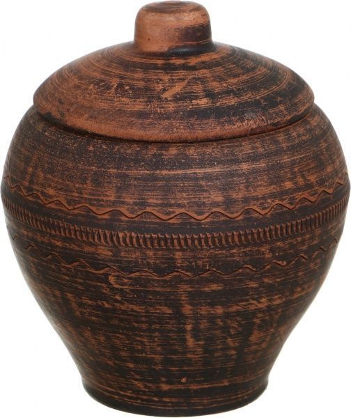 Горщик з кришкою Коломия 0,6 димлений