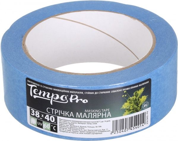 Лента малярная Tempo 40 м х 38 мм