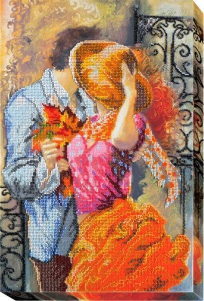 Набор для вышивания бисером на натуральном художественном холсте Флирт AB-419 Абрис Арт 