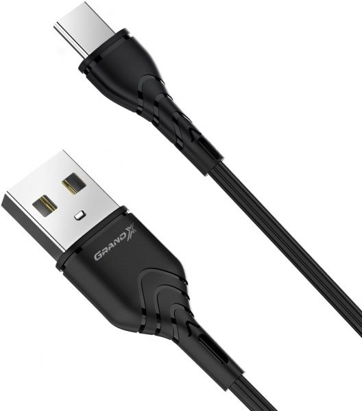 Кабель Grand-X USB Type-C – USB 1 м чорний (PC-03B) 