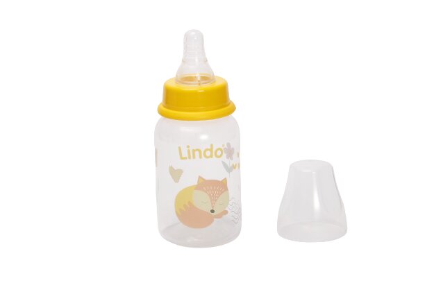 Бутылочка Lindo круглая с силиконовой соской 125 мл Li 142 8850217001428