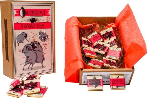Шоколадный набор Shokopack Я люблю тебя 100 г (Крафт-Мопс) (4820194870441) 