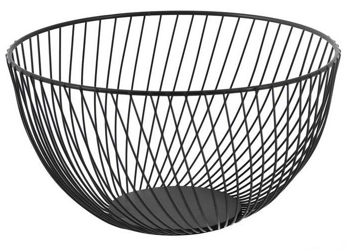 Корзинка для фруктов Flamberg Premium Sprinkle 24x14 см черный металл