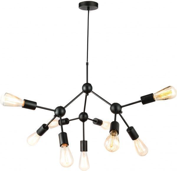 Люстра стельова Accento lighting 9x40 Вт E27 чорний 