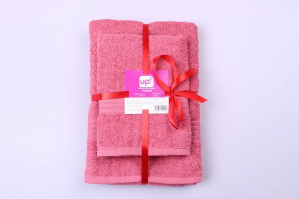 Набор полотенец 2 шт. розовый UP! (Underprice) 