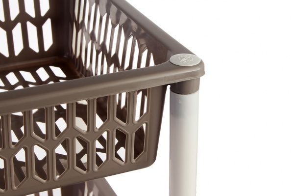 Етажерка Heidrun 4-ярусна 400x300x890 мм Баскетс 890x400x300 мм сірий (1564_сірий) 