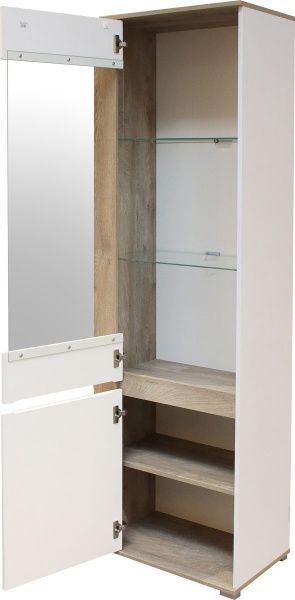 Вітрина Ares AS8 ліва білий глянець / дуб ендгрейн 