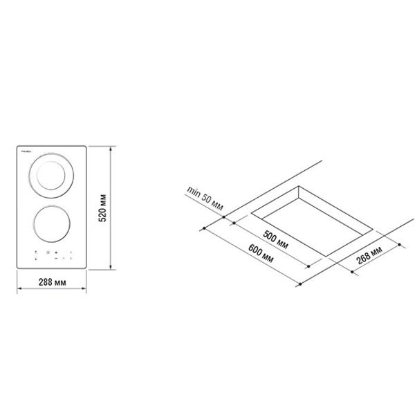 Варильна поверхня електрична Pyramida VCH 321/1 VCC
