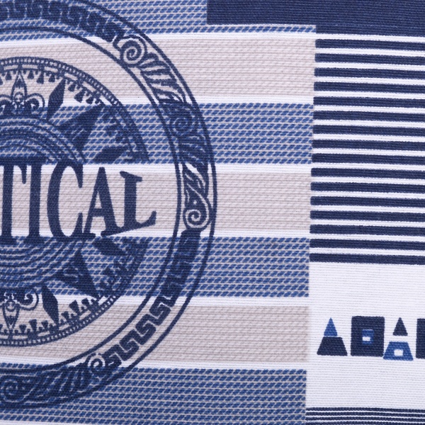 Подушка декоративна Фрегат зі штурвалом 45x45 см білий із малюнком La Nuit 