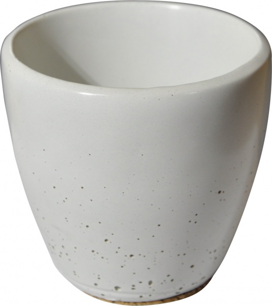 Кашпо декоративне Ellipsoid білий бетон