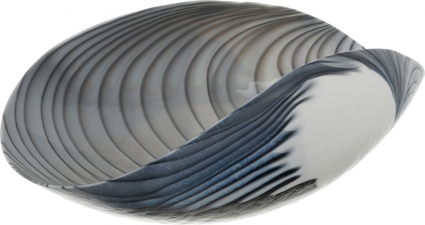 Фруктовница Yalos Murano ANDALUSIA 19 см слоновая кость с черной филигранью 