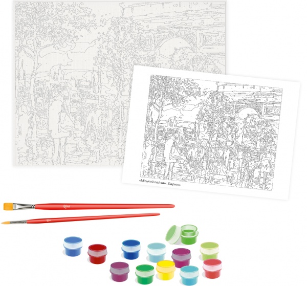 Картина за номерами Міський пейзаж. Париж 35x45 см Rosa Start 