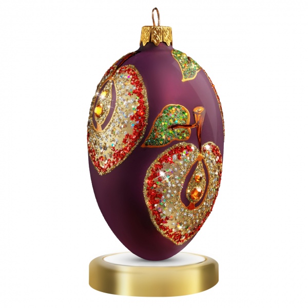 Елочная игрушка Драгоценности Караваджо 11 см фиолетовый CCS002