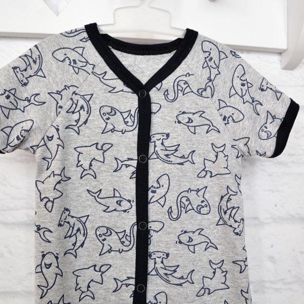 Песочник для мальчика Blanka Акулы р.86 серый 12638 