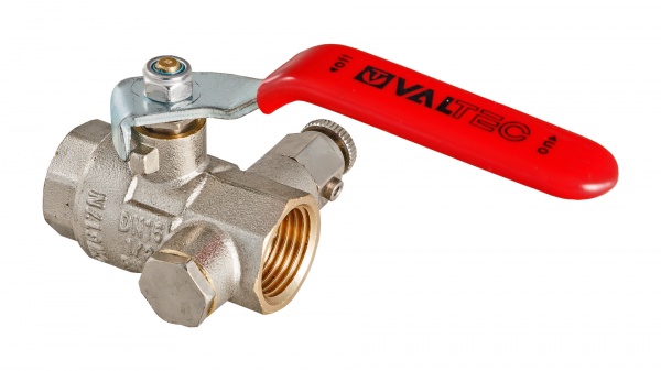 Кран кульовий Valtec BASE з дренажем і повітровідвідником 3/4