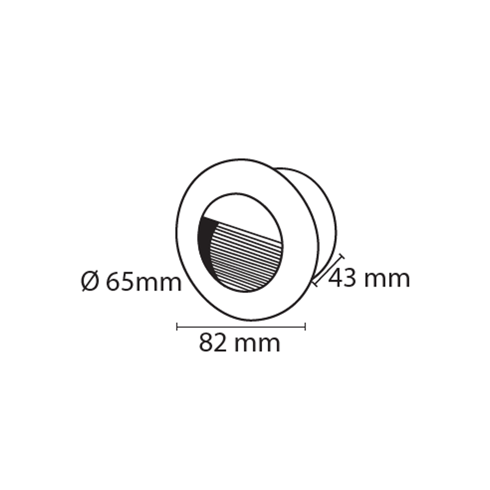Підсвітка для сходів та фасаду HOROZ ELECTRIC ICON-R 1x3 Вт /білий 079-031-0003-010